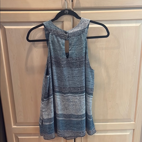 I.N. San Francisco Blue and White Tank Top - Picture 3 of 5